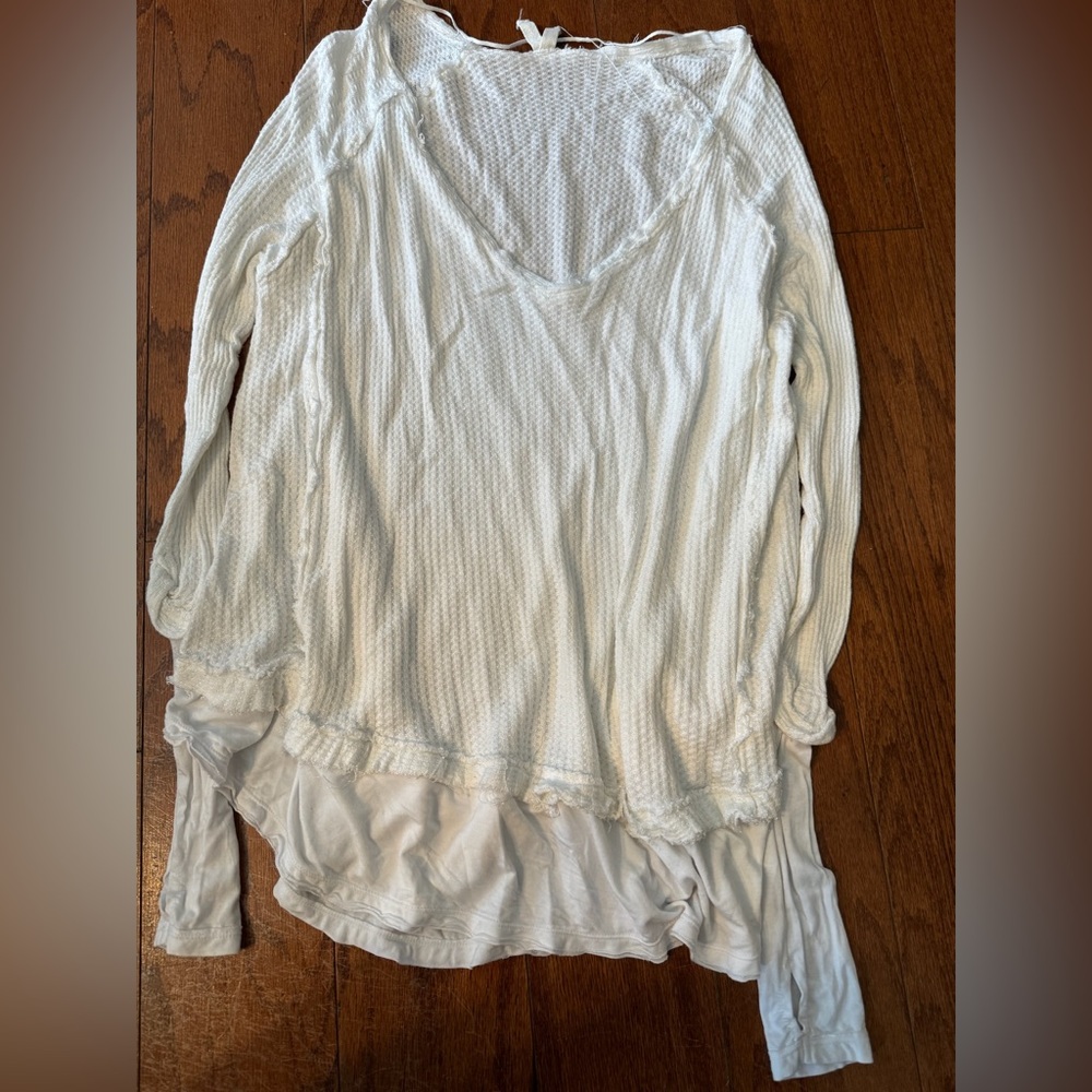 Free People white longsleeve